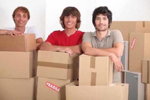 Local moving truck arriving for a New Malden property move