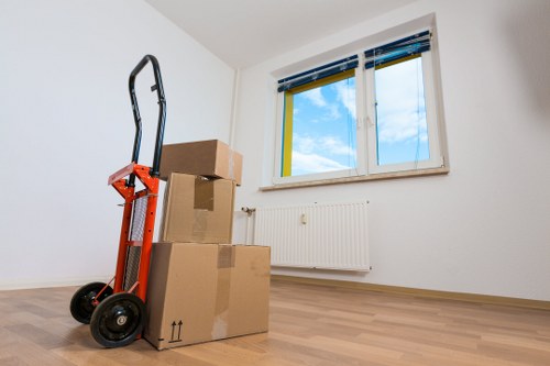 Student move planning with packing boxes and transport in New Malden